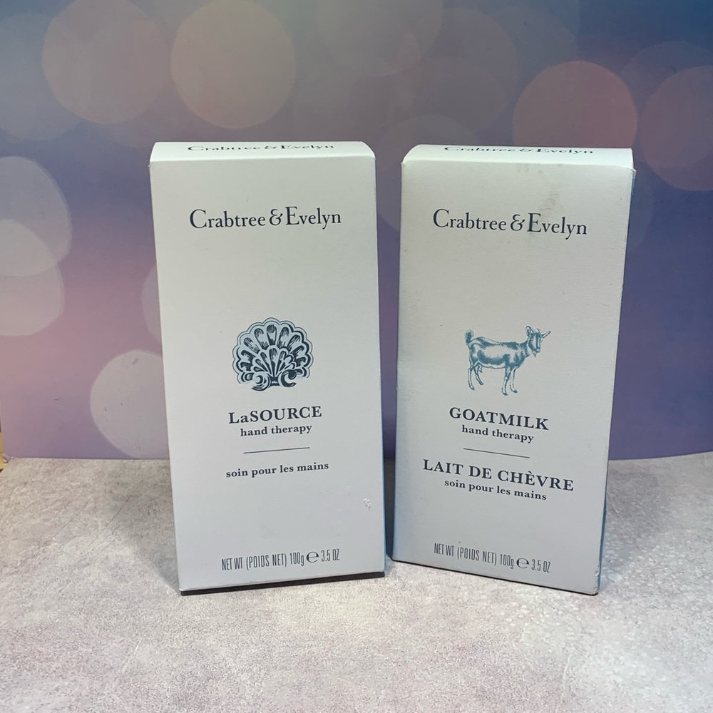 2-CRABTREE & EVELYN LaSource & Goat Milk Hand Therapy Cream 3.5oz  each